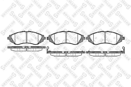 656 002B-SX STELLOX Колодки тормозные дисковые передние комплект